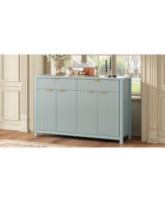 Wave-Pattern Sideboard Cabinet