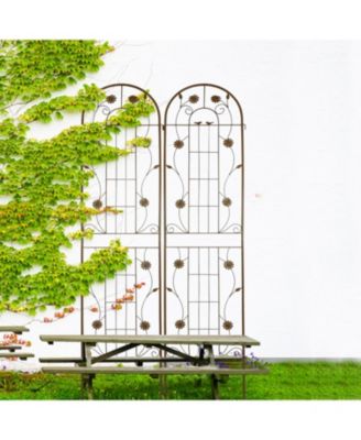 2 Pack Metal Garden Trellis 86.7" Climbing Plant Support