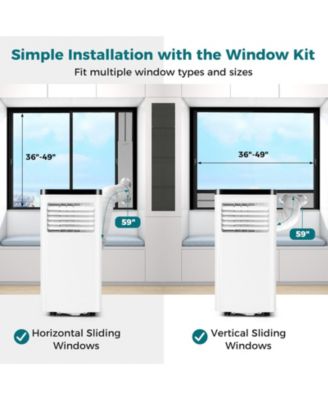 10000 BTU Portable Air Conditioner w/ Control Panel & Remote Control