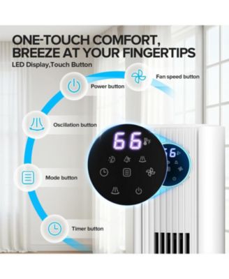 36" Tower Fan for Bedroom, Bladeless Standing Fan with 85&deg; Oscillation, Quiet Cooling, Remote Control, 12H Timer, 3 Speeds, 4 Modes