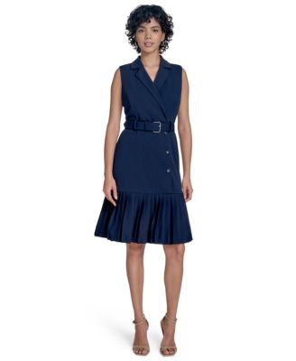 Calvin Klein - Women's Collared Sleeveless Sheath Dress
