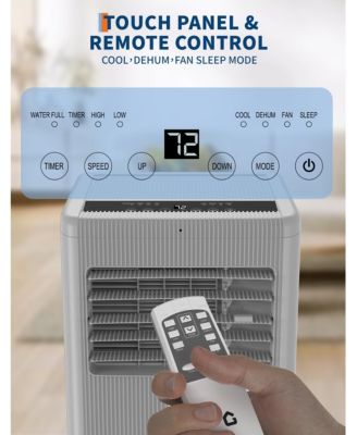 8,000 BTU Portable AC with Fan, Dehumidifier & Sleep Mode for Rooms Up to 350 Sq.Ft