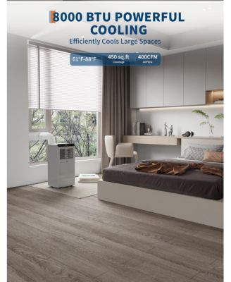 10,000 BTU Portable AC, 3-in-1 Cooling, Dehumidifier & Fan for 450 Sq.Ft, Smart Sleep Mode