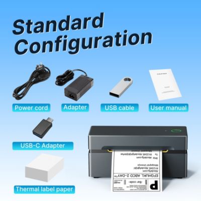 Wireless 4x6 thermal label printer. Bluetooth connectivity for iOS/Android/PC/Mac. Works with Amazon, eBay, Shopify, USPS