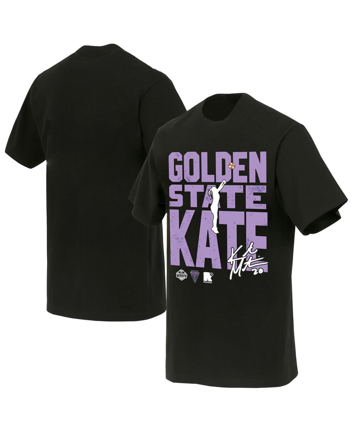 Men's and Women's Kate Martin Black Golden State Valkyries Jump Shot Player Signature T-Shirt - Black