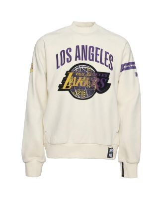 x NBA Men's Cream Los Angeles Lakers Culture Hoops Collection Premium Pullover Sweatshirt
