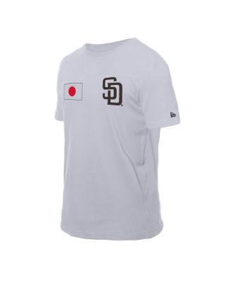 Men's White San Diego Padres Japanese Flag T-Shirt