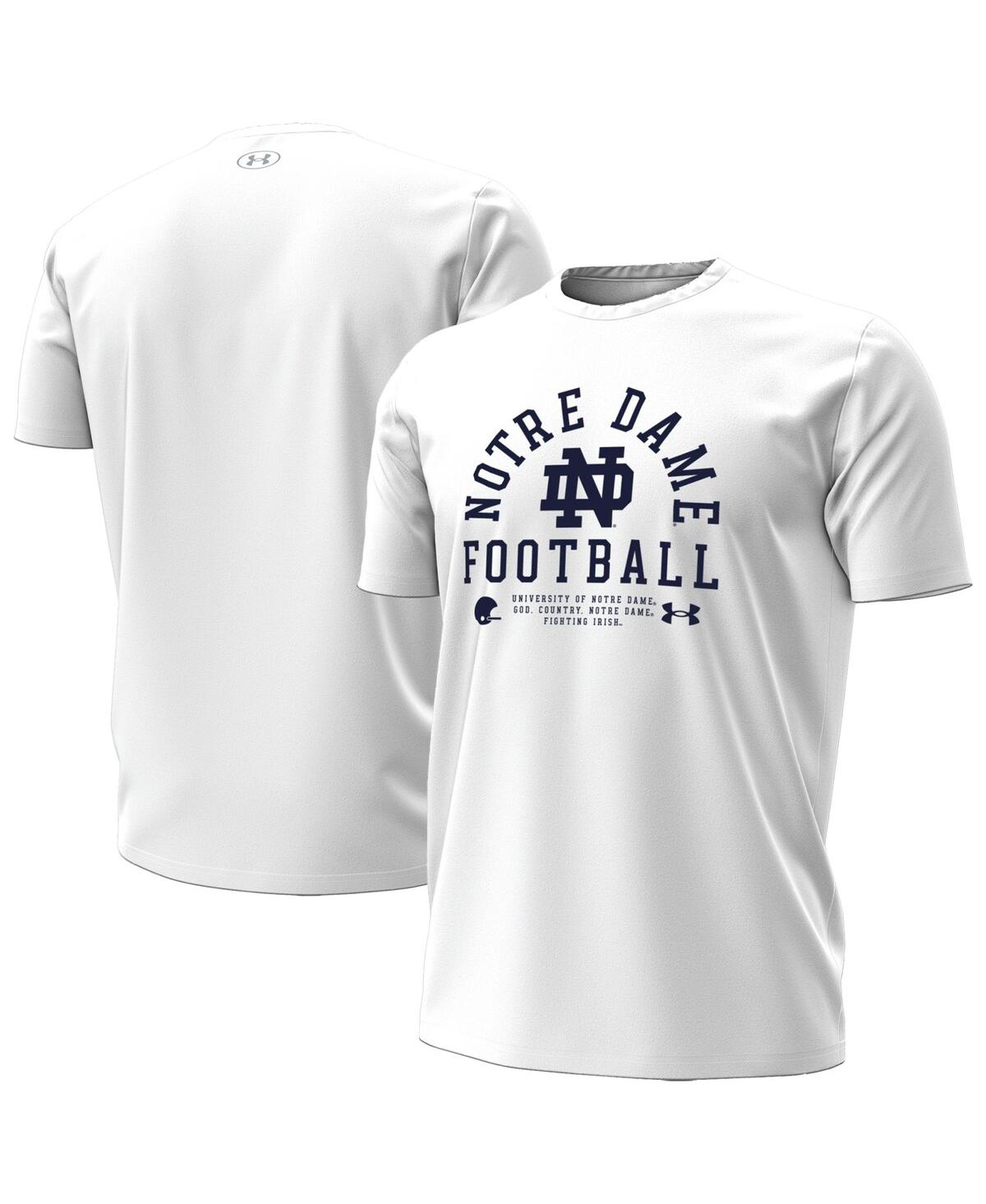 Under Armour Men's White Notre Dame Fighting Irish 2025 Sideline Football Performance T-shirt In White