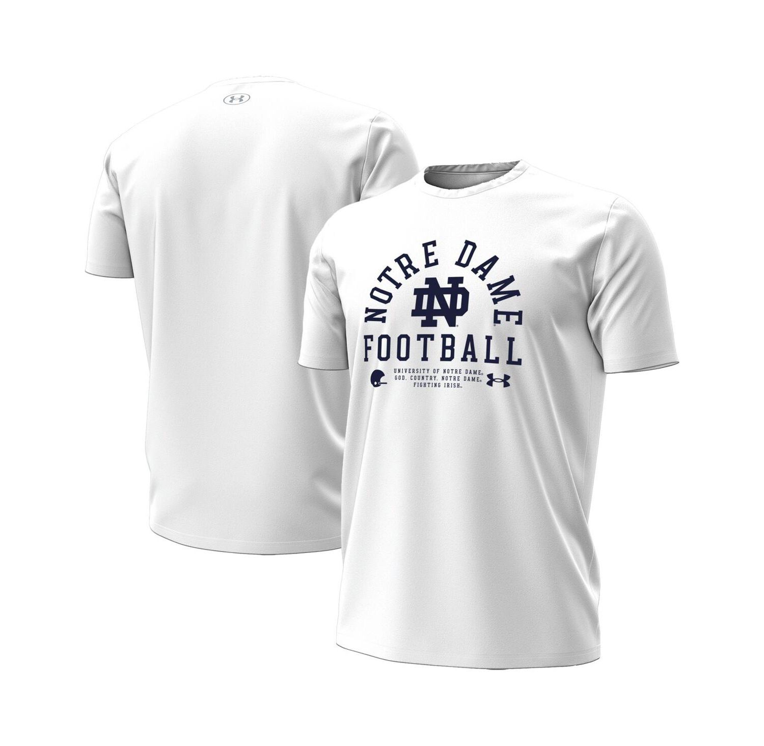 Men's White Notre Dame Fighting Irish 2025 Sideline Football Performance T-Shirt