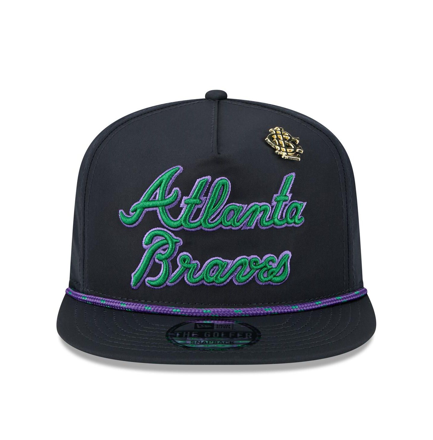 Мужская кепка New Era Navy Atlanta Braves 2025 Big League Chew Golfer Snapback Hat — фото 2