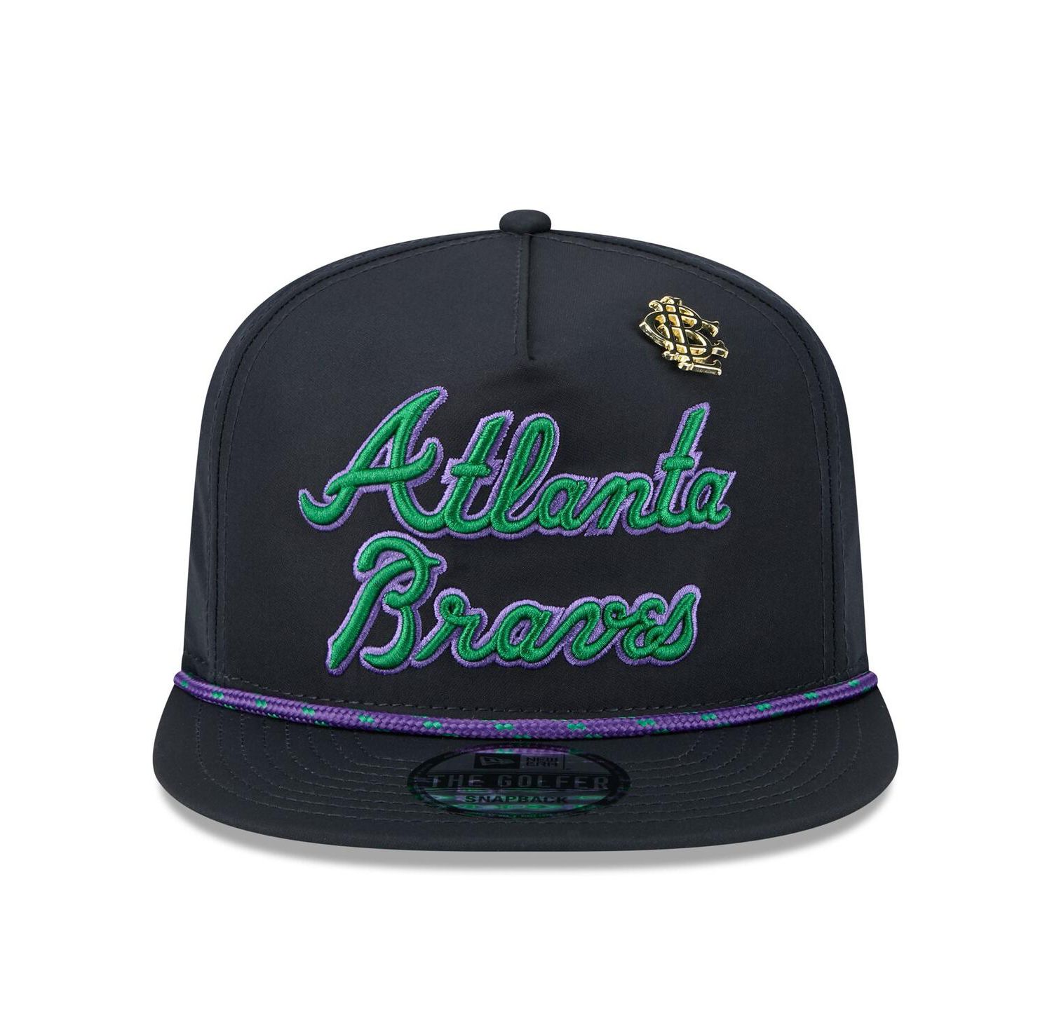 Men's Navy Atlanta Braves 2025 Big League Chew Golfer Snapback Hat