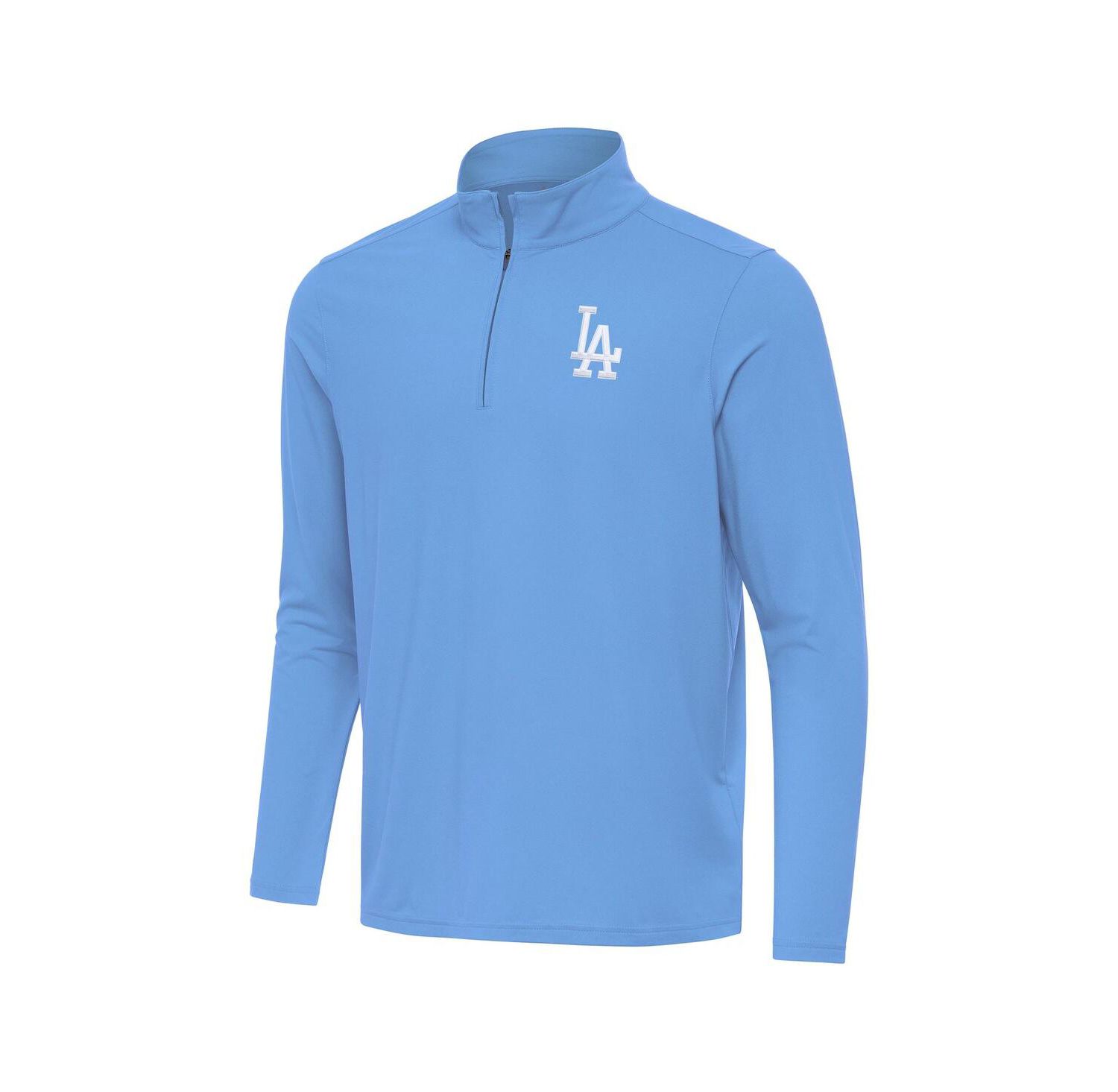 Men's Powder Blue Los Angeles Dodgers Intent Quarter-Zip Hoodie