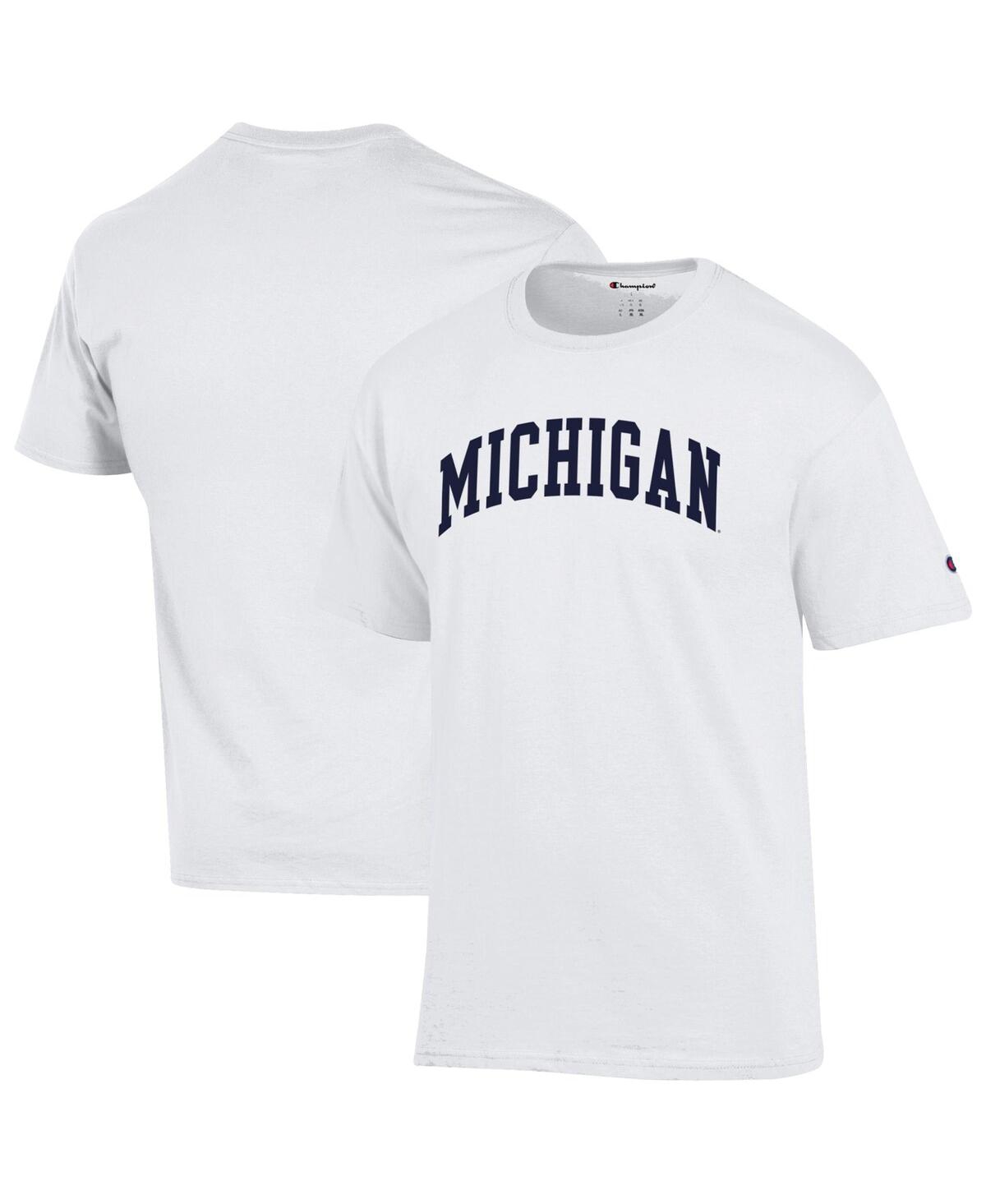 Men's White Michigan Wolverines Basic Arch T-Shirt - White