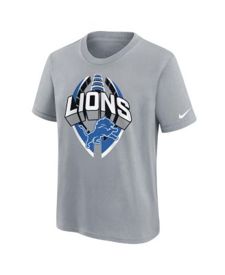 Big Boys and Girls Gray Detroit Lions Icon Legend T-Shirt