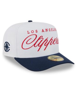 New Era - Men's White/Navy LA Clippers 2025 NBA Draft A-Frame 59FIFTY Fitted Hat