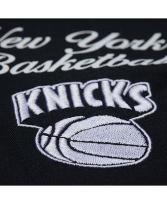 Men's Black New York Knicks Hardwood Classics Camp Shirt