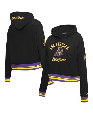 Pro Standard - Women's Black Los Angeles Lakers 2024/25 City Edition Cropped Pullover Hoodie
