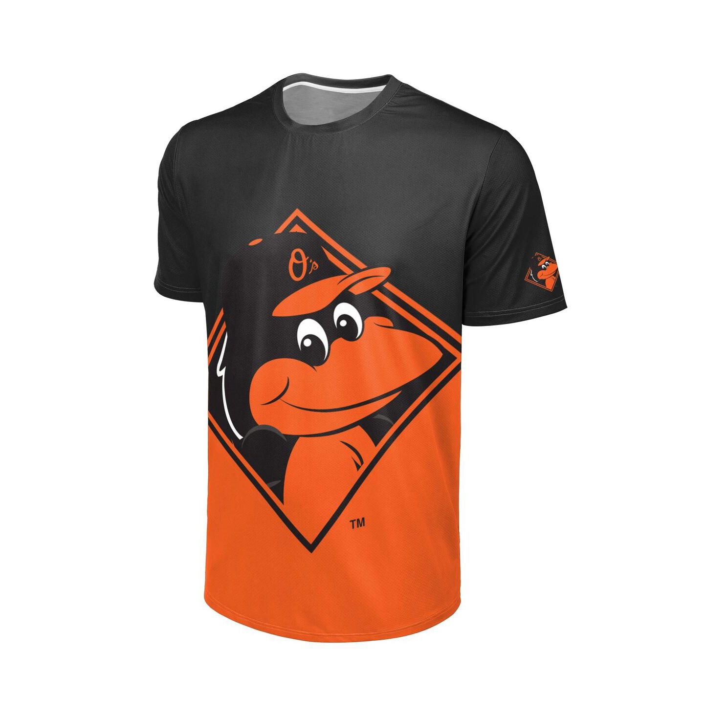 Мужская футболка FOCO Black/Orange Baltimore Orioles Big Logo Mascot — фото 4