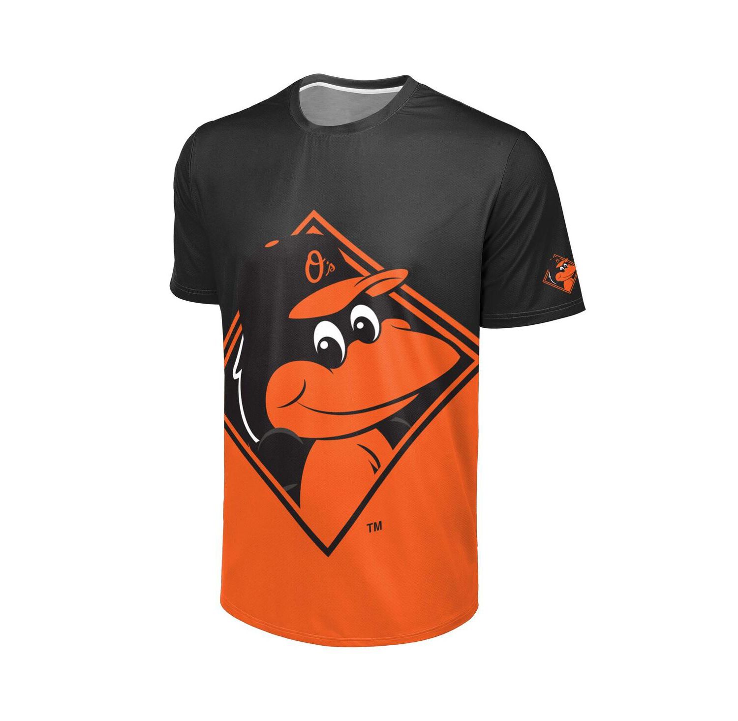 Men's Black/Orange Baltimore Orioles Big Logo Mascot T-Shirt