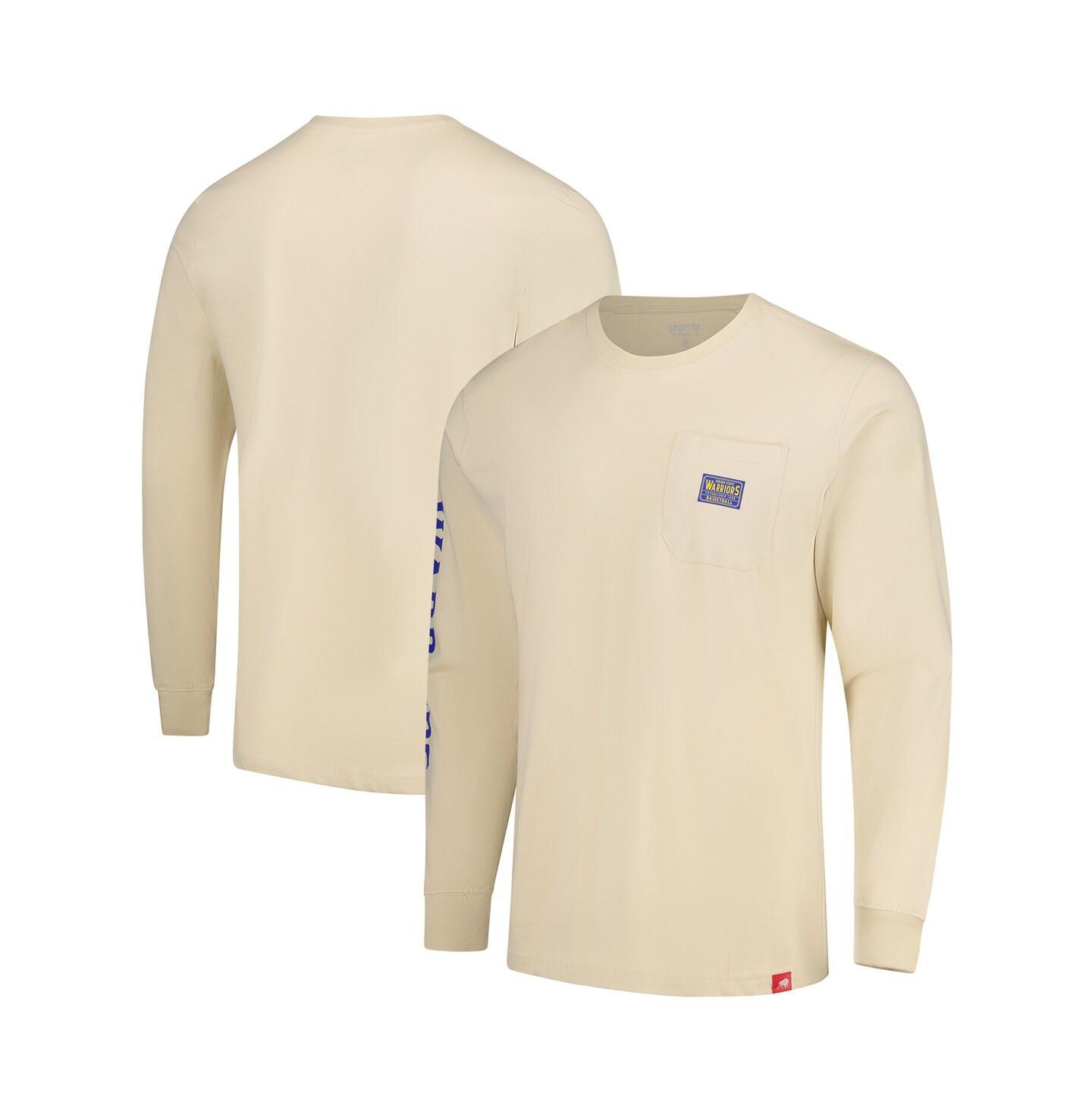 Футболка Sportiqe Cream Golden State Warriors Wales Heavyweight Pocket Long Sleeve — фото 1