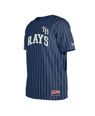 Men's Navy Tampa Bay Rays Throwback Pinstripe T-Shirt