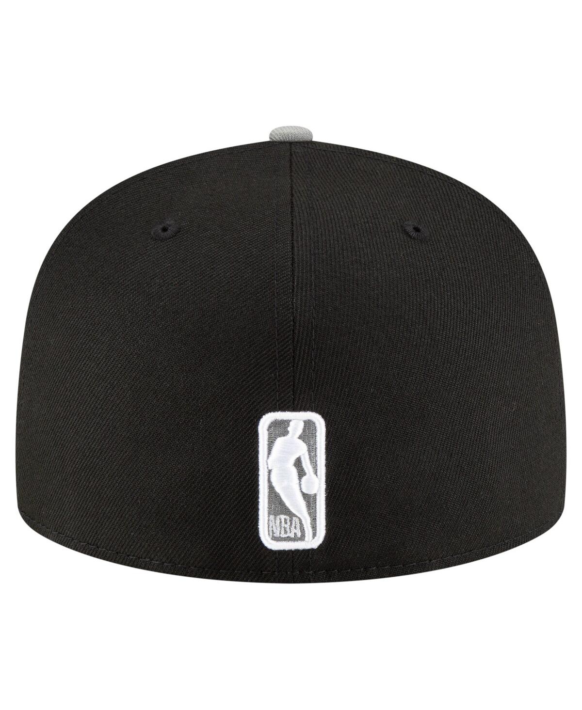 New Era Men's Black/white Brooklyn Nets 2-tone 59fifty Fitted Hat In Multi