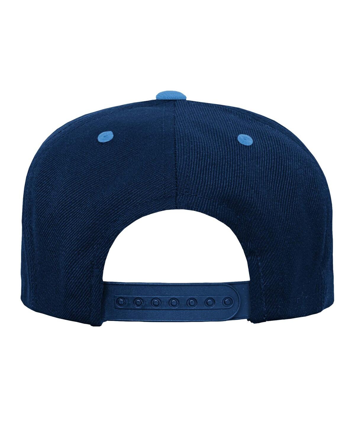 Outerstuff Big Boys And Girls Navy Tennessee Titans Team Color Pop Flat Brim Snapback Hat In Blue