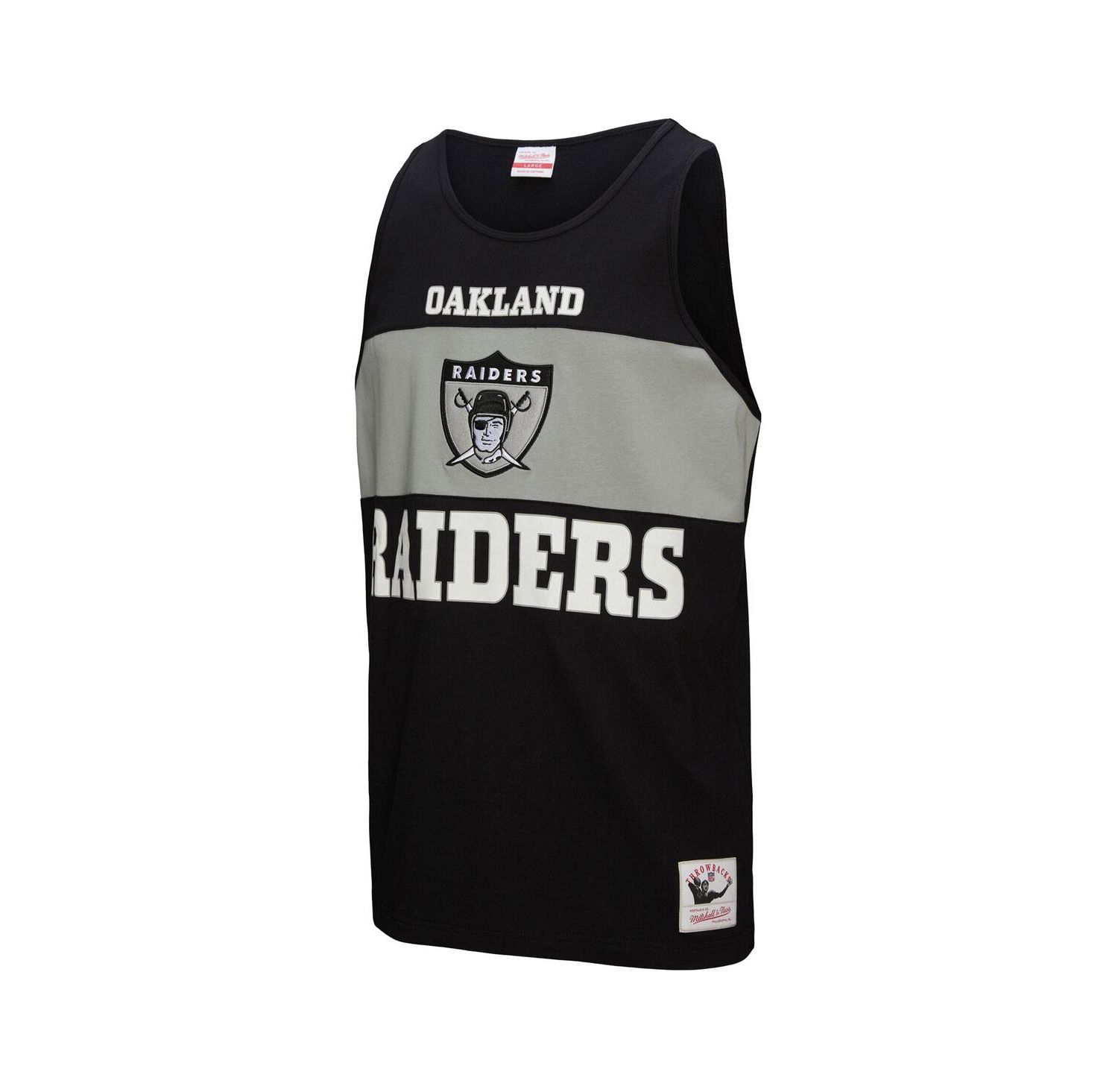 Men's Black Oakland Raiders Retro Color Block Tank Top