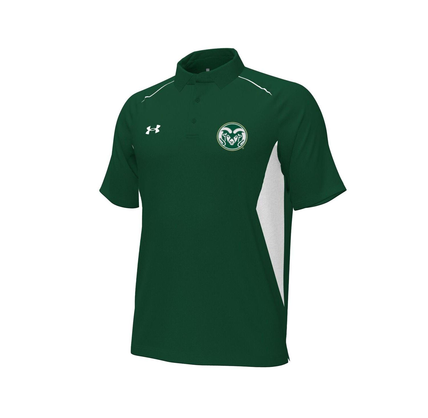 Men's Green Colorado State Rams Sideline Title Performance Polo Shirt