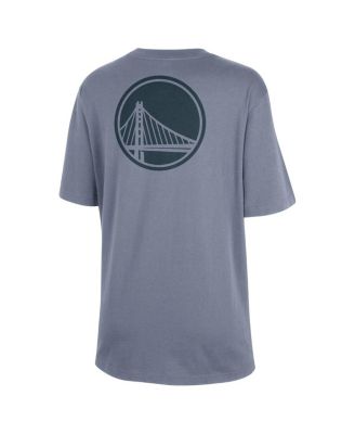 Women's Ash Golden State Warriors Courtside Statement Edition Boyfriend T-Shirt