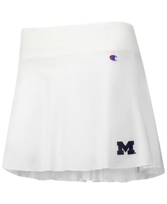 Women's White Michigan Wolverines Tailgate Soft Touch Skort