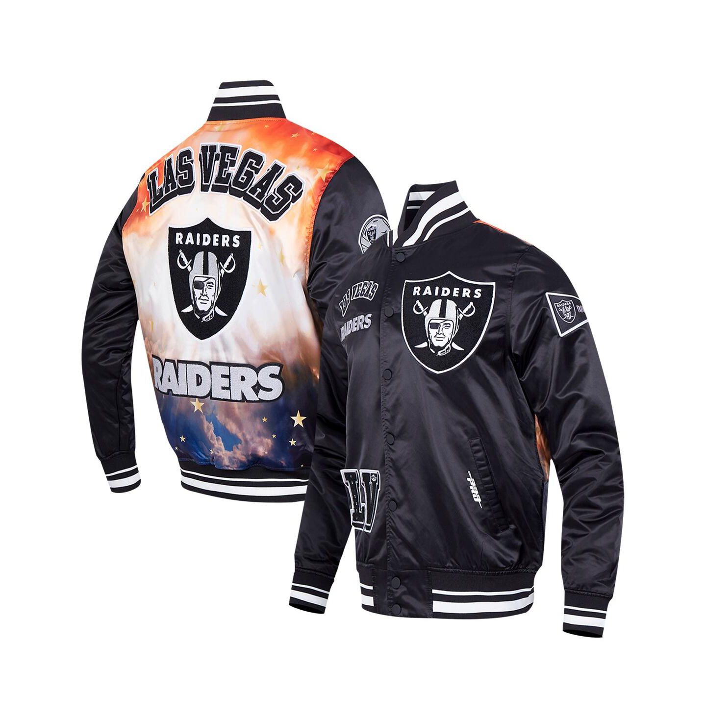 Мужская куртка Pro Standard Black Las Vegas Raiders Sublimated Satin Full-Snap — фото 1