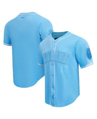 Pro Standard - Men's Ja Morant Light Blue Memphis Grizzlies Triple Tonal Mesh Button-Up Shirt