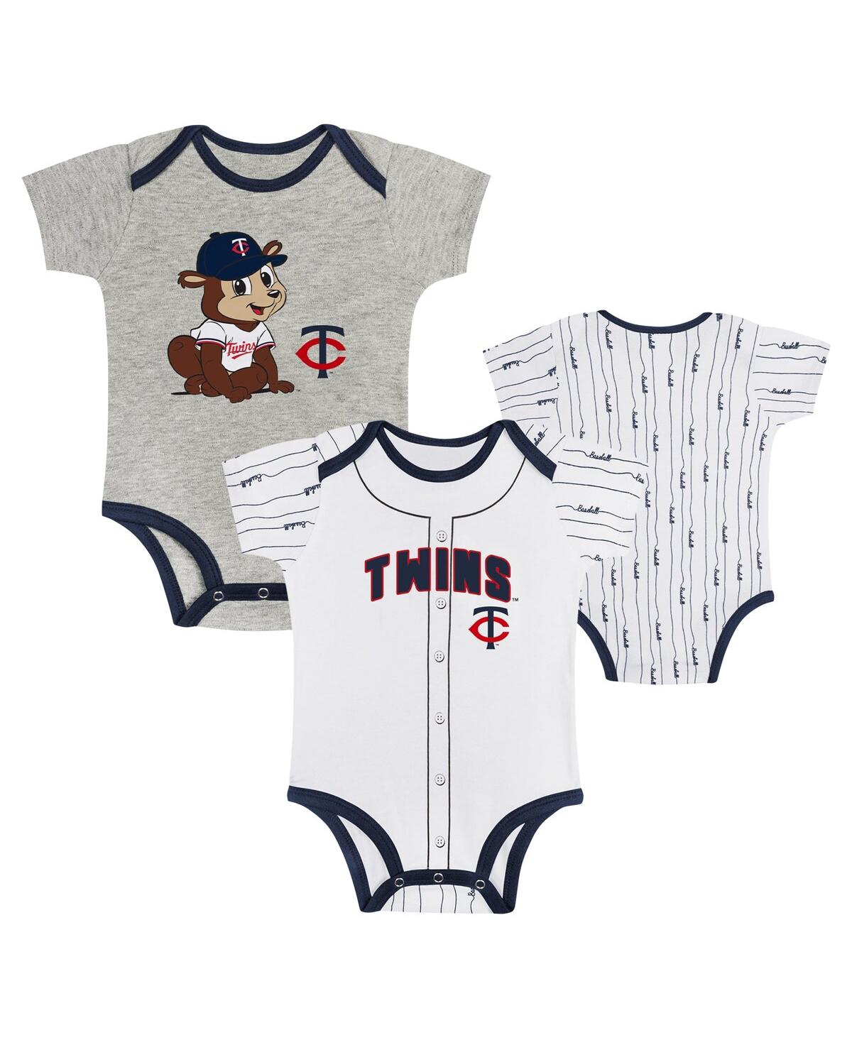Outerstuff Big Boys And Girls Minnesota Twins Play Ball 2-pack Bodysuit Set In Multi