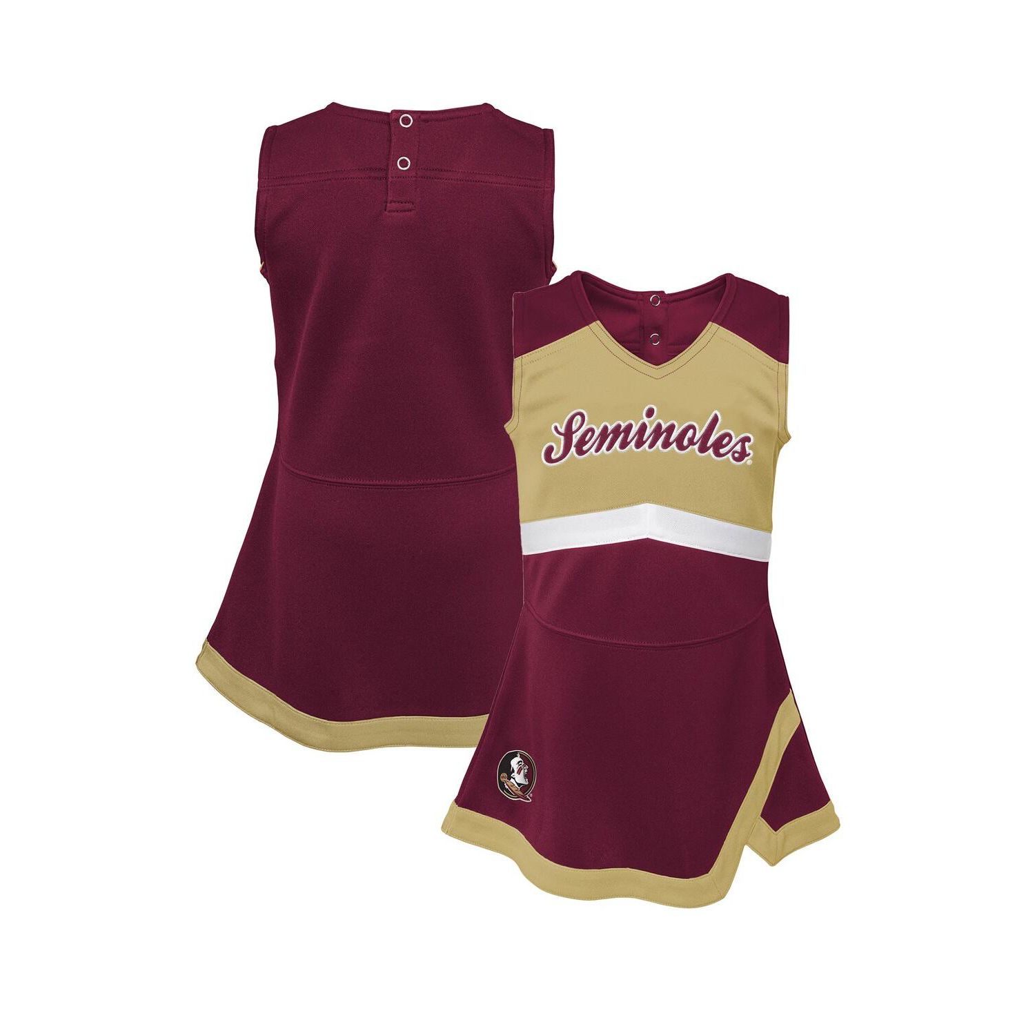 Big Girls Garnet Florida State Seminoles Cheer Captain Jumper Dress