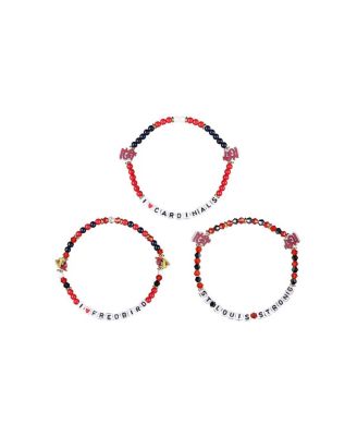 FOCO - St. Louis Cardinals 3-Pack Friendship Bracelet Set