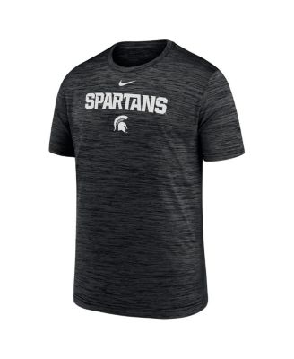 Big Boys and Girls Black Michigan State Spartans Velocity Performance T-Shirt
