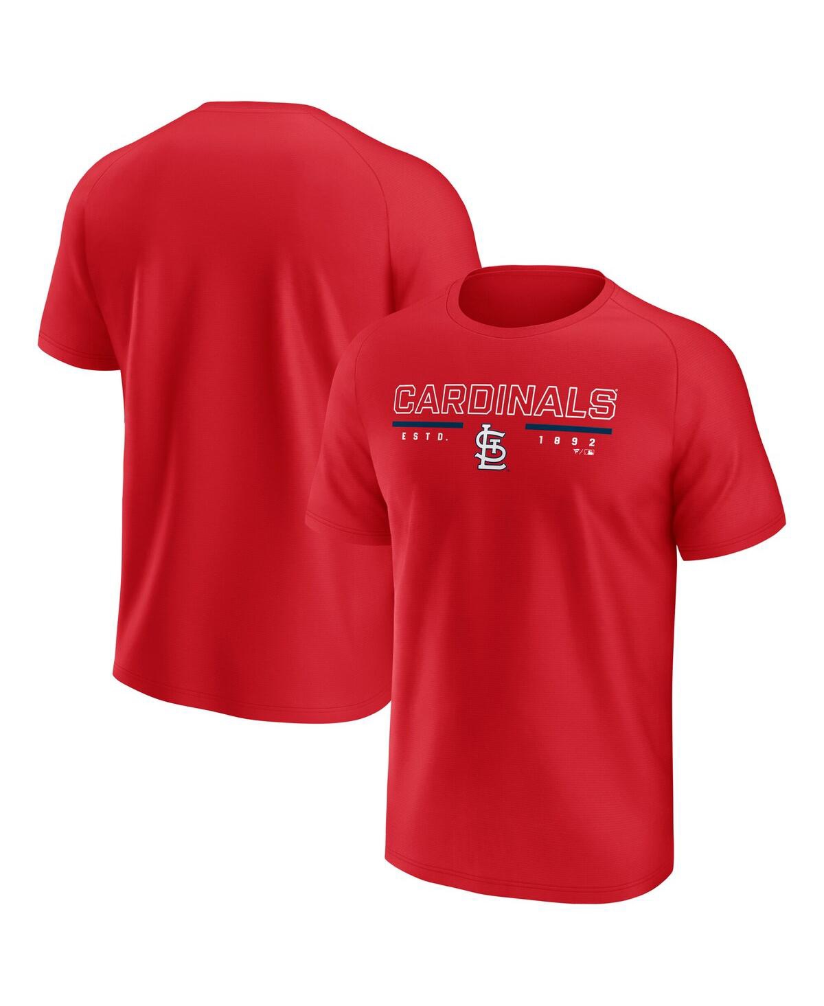 Fanatics Men's Red St. Louis Cardinals Raglan T-shirt In Red