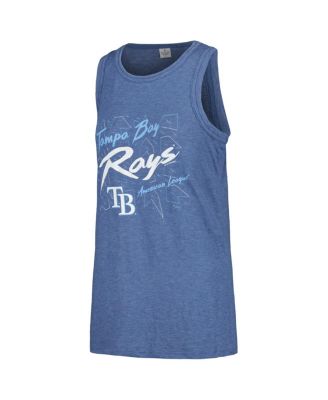 Women's Navy Tampa Bay Rays Gauze High Neck Tank Top