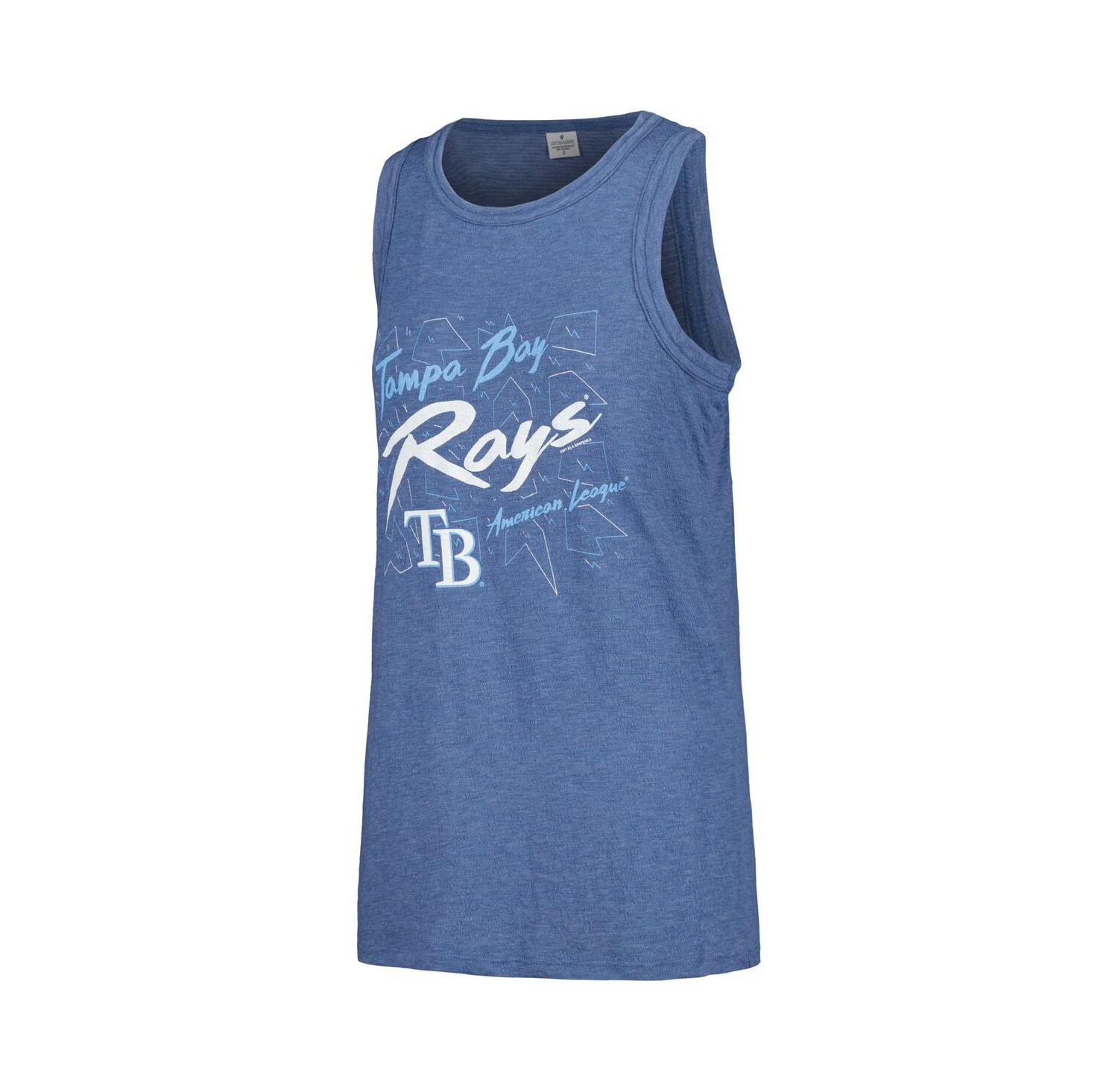 Women's Navy Tampa Bay Rays Gauze High Neck Tank Top
