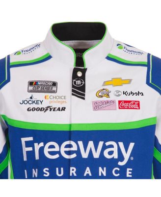 Men's Royal/White Daniel Suarez Freeway Insurance Full-Snap Twill Uniform Jacket