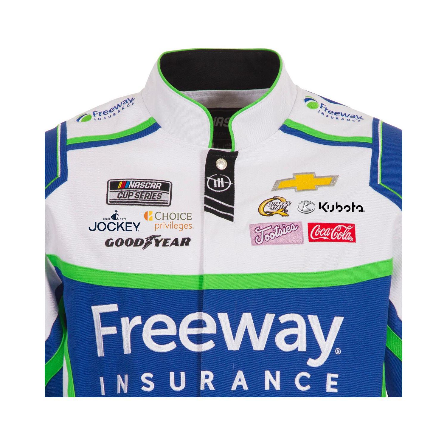 Men's Royal/White Daniel Suarez Freeway Insurance Full-Snap Twill Uniform Jacket