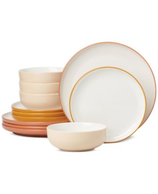 Oneida 24/7 Colors 12-Pc. Dinnerware Set, Service for 4 - Macy's