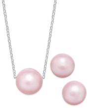 Macys pink pearl necklace sale