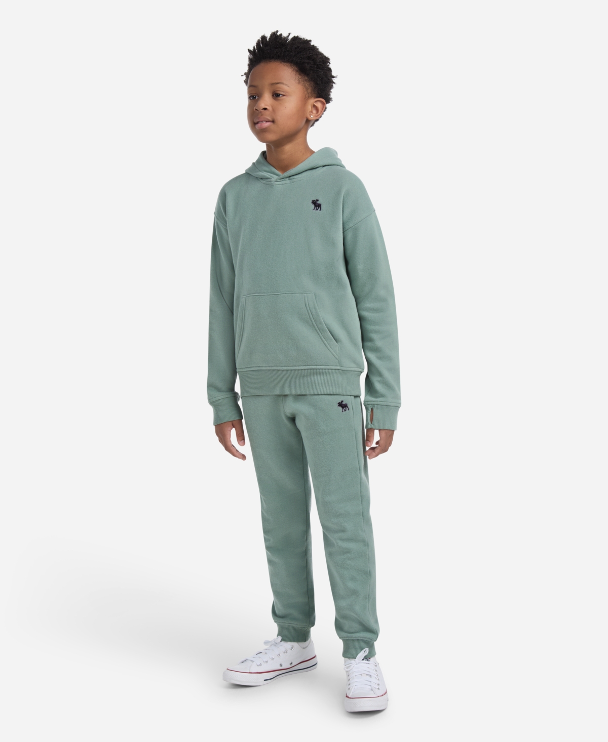 Abercrombie Boys Essential Fleece Jogger Pants In Green