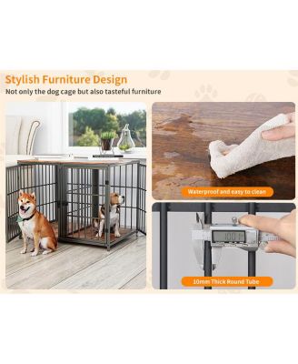 Furniture Style Dog Crate Side Table Indoor Cage