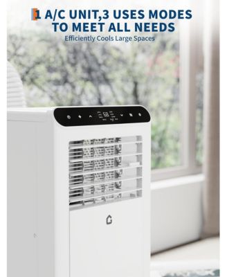 10,000 BTU Portable AC, 4-in-1 Cooling, Heater, Fan & Dehumidifier with Remote for 450 Sq.Ft Rooms