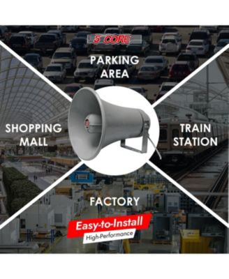 5Core PA Speaker Pair 200W Bull Horn Loud Audio Indoor Outdoor Speakers System 8Ohm Reflex Megaphone - UHC 150 2Pcs