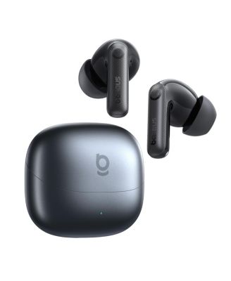 Bass BP1 Pro Noise Cancelling Wireless Earbuds, Real-Time Adaptive Noise Cancelling, Adaptive Active EQ, LDAC Hi-Res Sound, 6-Mic AI Clear Calls, 55H Playtime, IP55 Waterproof, Bluetooth 6.0,White