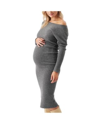 Maternity Tobie Off Shoulder Knit Dress